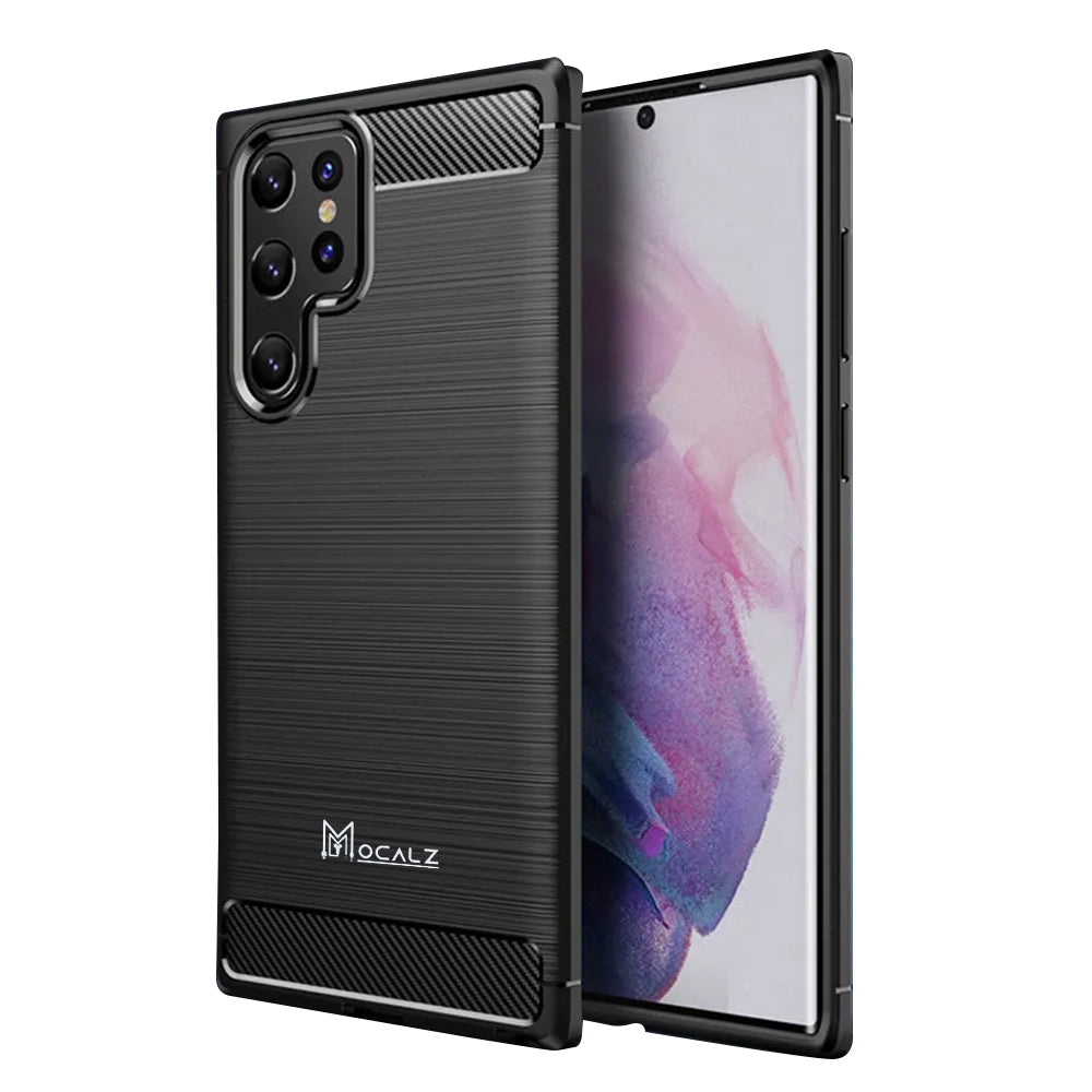 Mocalz Guardian Series I Ultra Slim Protective Cover for Samsung Galaxy S23 Ultra | Shockproof Soft TPU Case| Soft Slim Cell Phone Protector(Black)