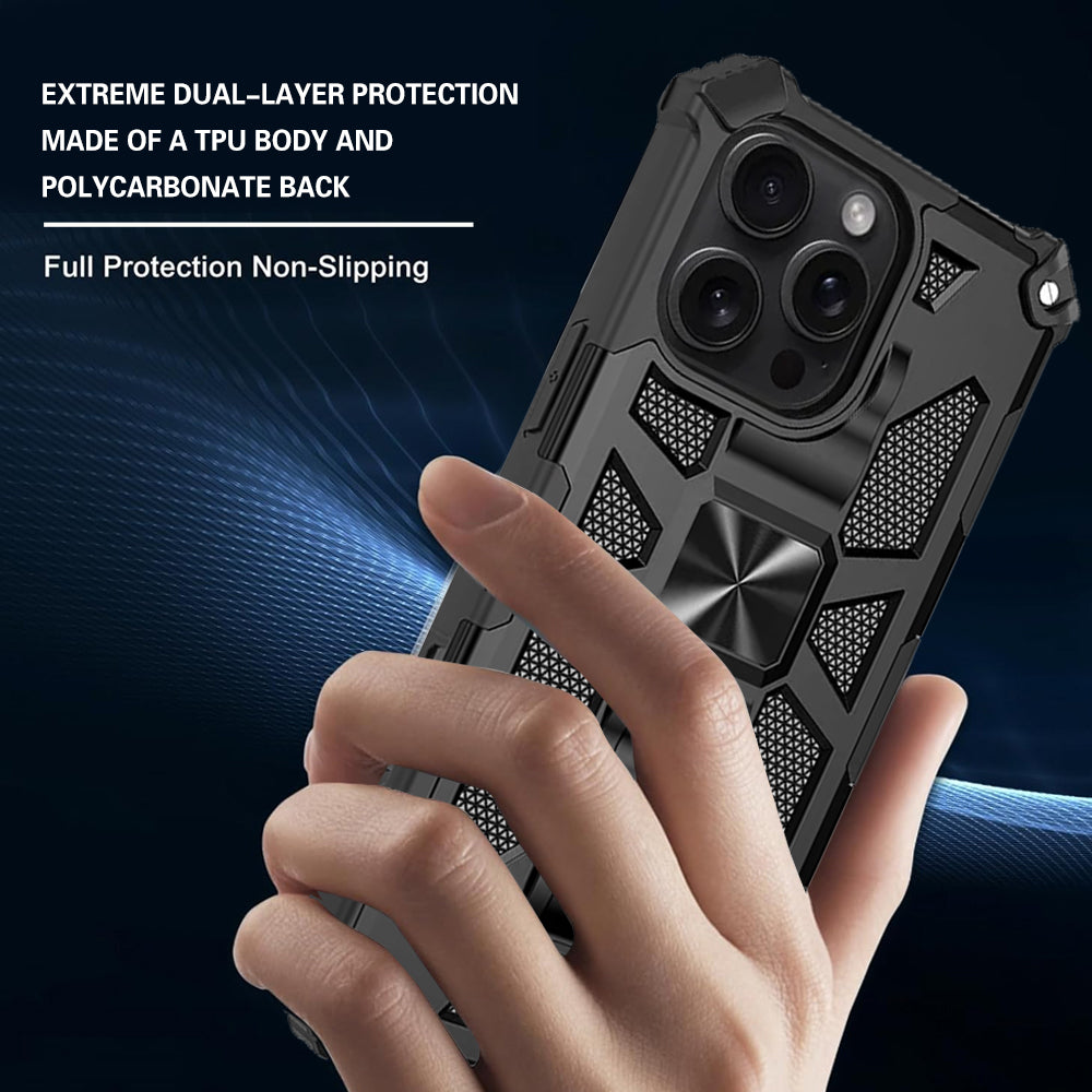 Mocalz Defender Series I Dual Layer Protective S21 Ultra Case with Metal Kickstand | Rugged, Drop-Tested, Shockproof Mobile Cover for S21 Ultra