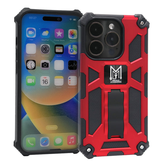 Mocalz Defender Series I Dual Layer Protective iPhone 13 Pro Case with Metal Kickstand | Rugged, Drop-Tested, Shockproof Mobile Cover for iPhone 13 Pro