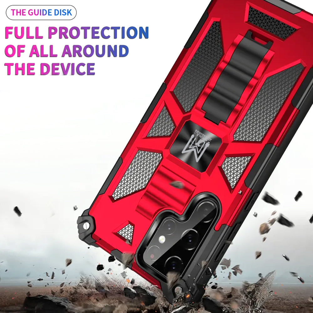 Mocalz Defender Series I Dual Layer Protective Samsung S22 Ultra Case with Metal Kickstand | Rugged, Drop-Tested, Shockproof Mobile Cover for Samsung S22 Ultra