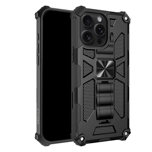 Mocalz Defender Series I Dual Layer Protective iPhone 16 Pro Max Case with Metal Kickstand | Rugged, Drop-Tested, Shockproof Mobile Cover for iPhone 16 ProMax