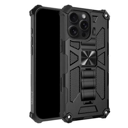 Mocalz Defender Series I Dual Layer Protective iPhone 15 Pro Case with Metal Kickstand | Rugged, Drop-Tested, Shockproof Mobile Cover for iPhone 15 Pro