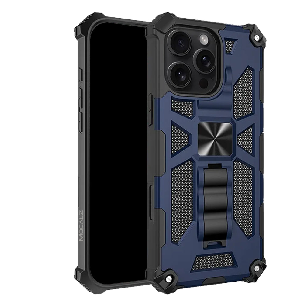 Mocalz Defender Series I Dual Layer Protective iPhone 14 Pro Max Case with Metal Kickstand | Rugged, Drop-Tested, Shockproof Mobile Cover for iPhone 14 ProMax