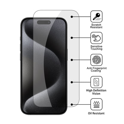 Mocalz Protector Series II Case Designed for iPhone 16 Pro , [Clear] 5 in 1 [Non Yellowing] Case with 2X Tempered Glass Screen and 2X Camera Lens Protectors, Shockproof and Air-Guard Corners