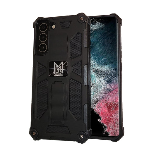 Mocalz Defender Series I Dual Layer Protective Samsung S22+ Case with Metal Kickstand | Rugged, Drop-Tested, Shockproof Mobile Cover for Samsung S22 Plus