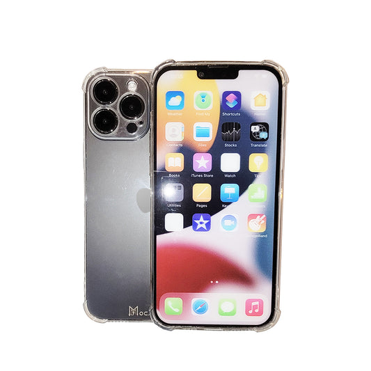 Mocalz Protector Series I Clear Phone Case Compatible with iPhone 13 Pro Max, Non Yellowing Protective Cell Soft TPU Phone Cover, Crystal Clear, Back Bumper Phone Case.