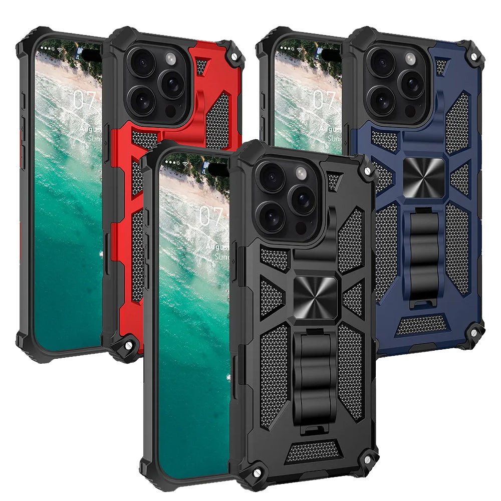 Mocalz Defender Series I Dual Layer Protective S21 Ultra Case with Metal Kickstand | Rugged, Drop-Tested, Shockproof Mobile Cover for S21 Ultra