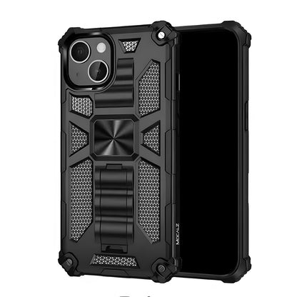 Mocalz Defender Series I Dual Layer Protective iPhone 13 Case with Metal Kickstand | Rugged, Drop-Tested, Shockproof Mobile Cover for iPhone 13