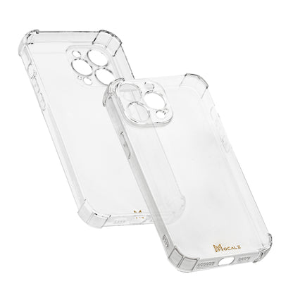 Mocalz Protector Series I Clear Phone Case Compatible with iPhone 14 Pro, Non Yellowing Protective Cell Soft TPU Phone Cover, Crystal Clear, Back Bumper Phone Case.