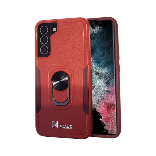 Mocalz Defender Series II Shockproof Dual Layer Protective Cover with 360° Rotate Metal Ring Holder for Samsung S22+ | Cellphone Protector for Samsung S22 Plus