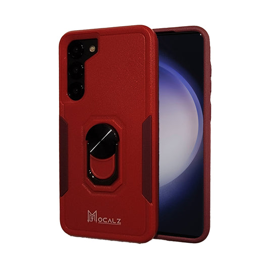 Mocalz Defender Series II Shockproof Dual Layer Protective Cover with 360° Rotate Metal Ring Holder for Samsung S23+ | Cellphone Protector for Samsung S23 Plus