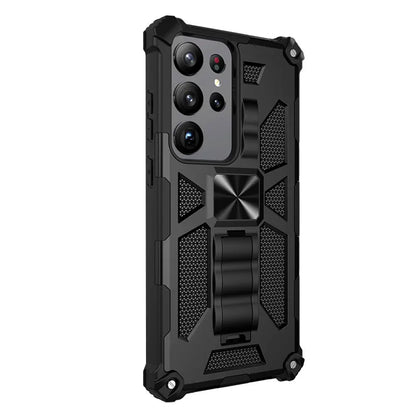 Mocalz Defender Series I Dual Layer Protective S24 Ultra Case with Metal Kickstand | Rugged, Drop-Tested, Shockproof Mobile Cover for S24 Ultra